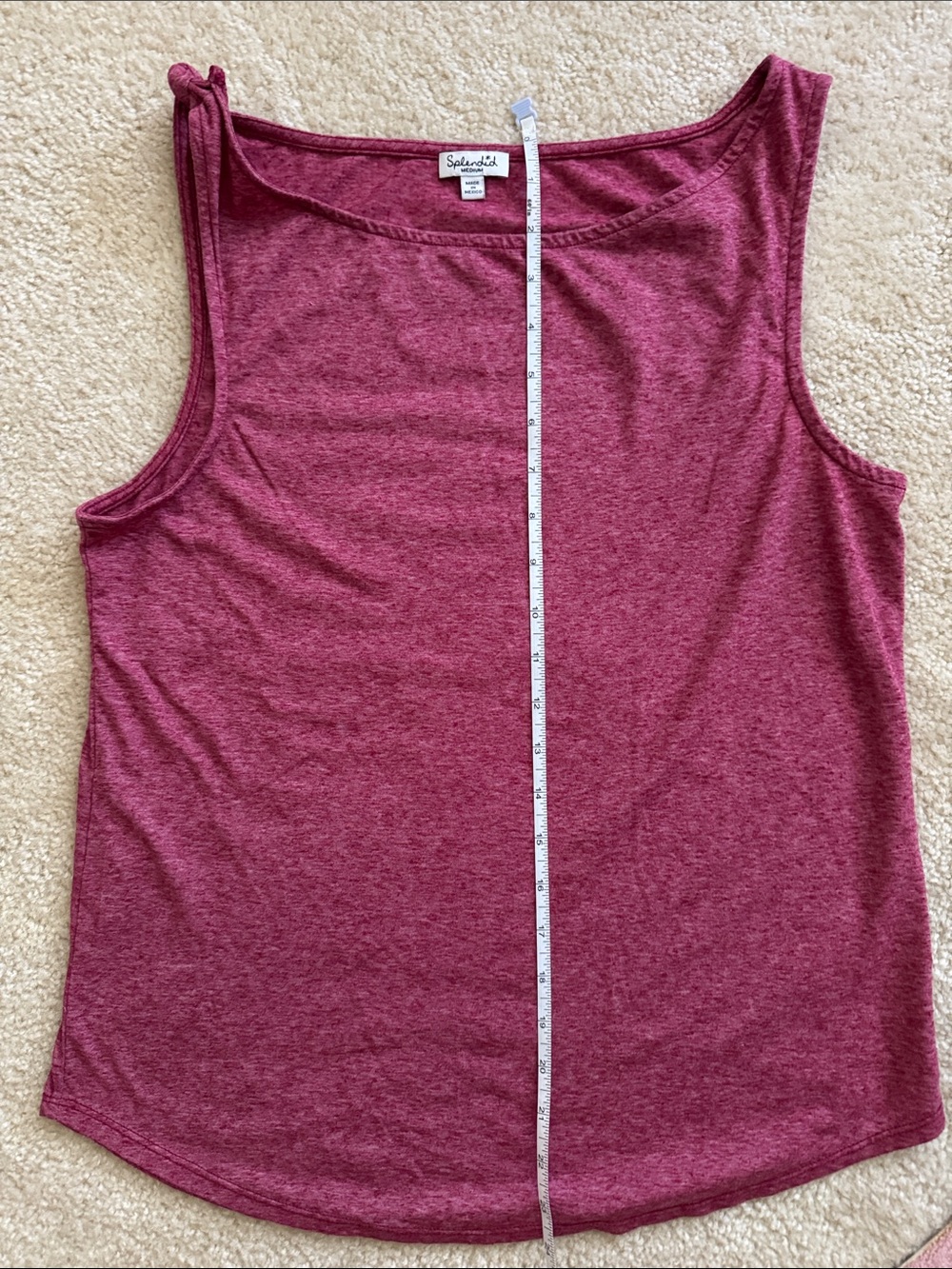 Splendid Women's Sleeveless Tank Top in Raspberry Heather M